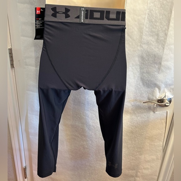 Under Armour Heat Gear Compression running Black Performance tights NWT Sz-M I9 - Picture 4 of 8